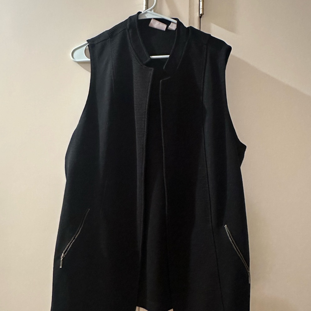 Chico's Black Sleeveless Vest